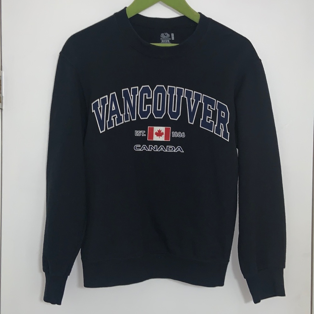 Vancouver Canada Tourist Crew Neck Sweatshirt - Size Unisex Small - Cotton/Poly